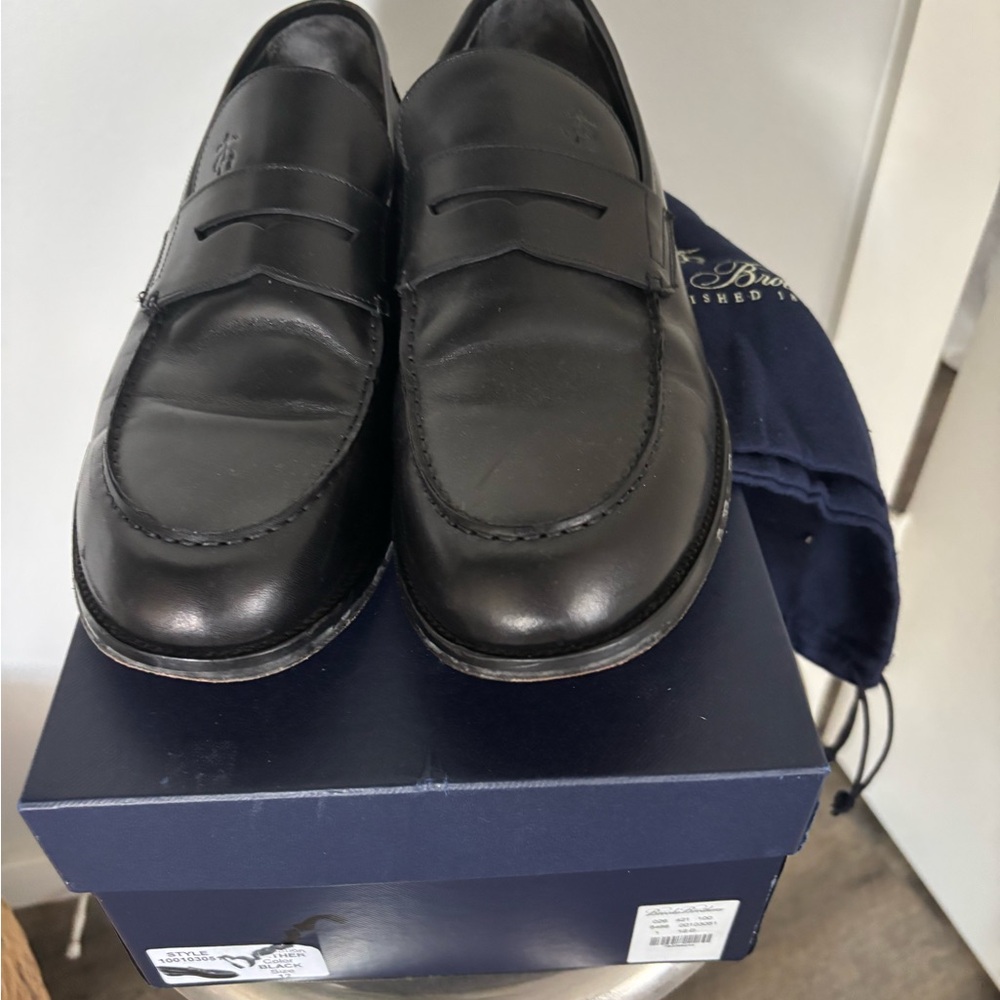 Brooks Brithers Black Leather Men's Loafers